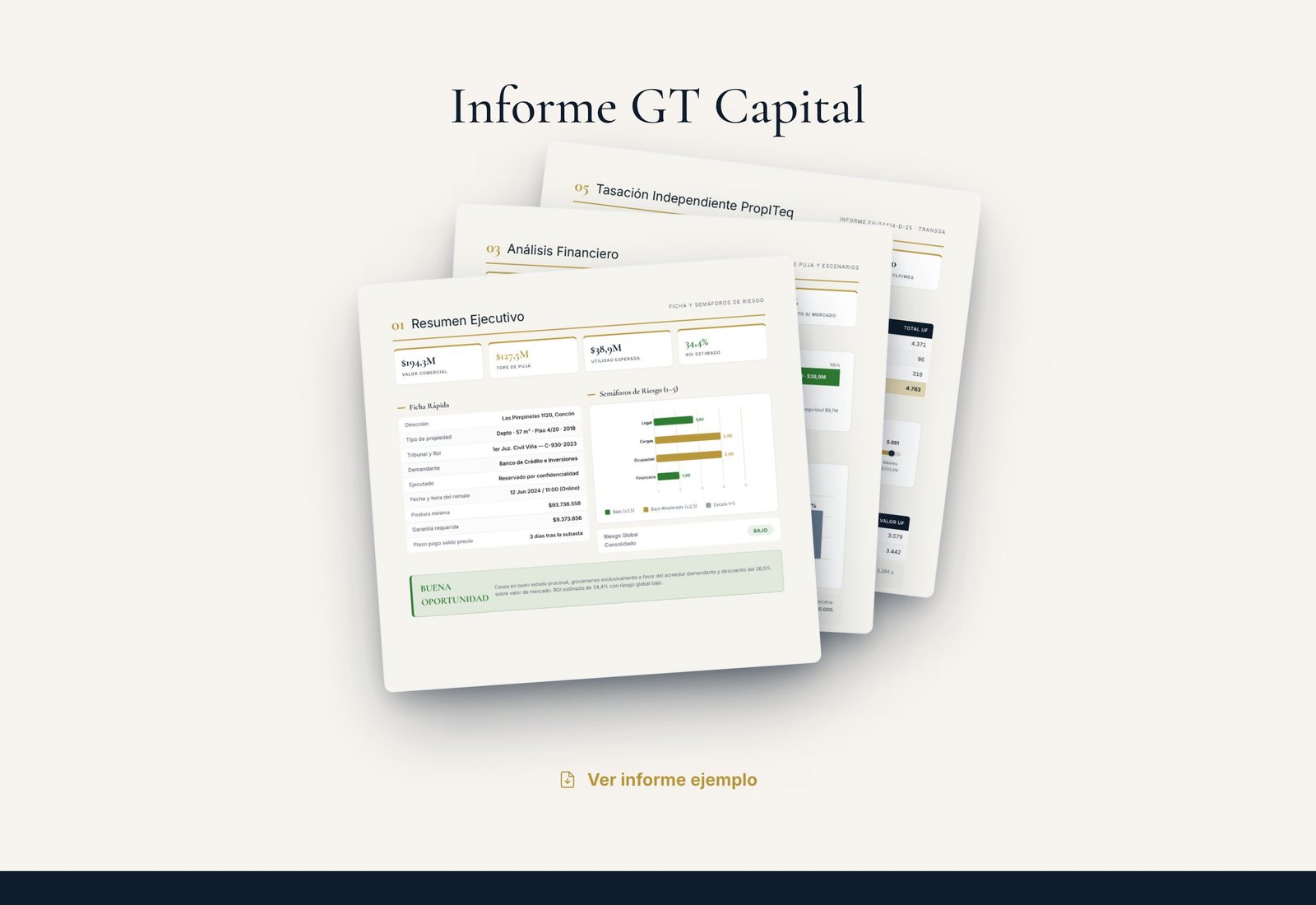 Página del informe de oportunidad de GT Capital